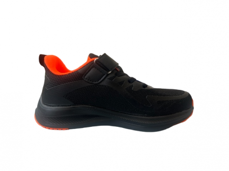 Pantofi sport - Pantofi sport pentru copii, material textil, negru/orange
