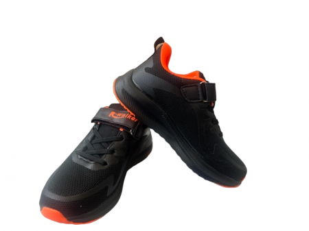 Pantofi sport pentru copii, material textil, negru/orange [1]