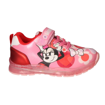 Imbracaminte si incaltaminte copii - Pantofi sport, talpa TPR cu lumini Minnie Mouse