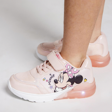 Pantofi sport, talpa usoara TPR cu LED, Minnie Mouse [2]