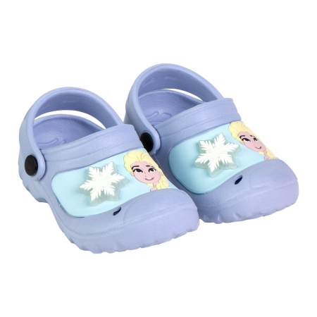 Papuci si slapi - Papuci clogs plaja 3D cu lumini, imprimeu Frozen Disney