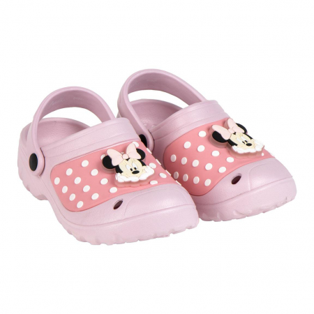 Papuci si slapi - Papuci clogs plaja 3D cu lumini, imprimeu Minnie Mouse Disney