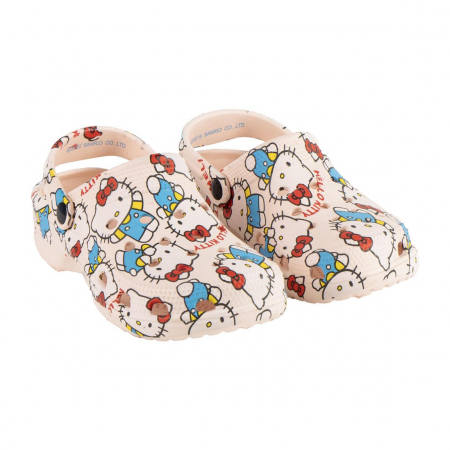 Papuci si slapi - Papuci clogs premium pentru fete, Hello Kitty