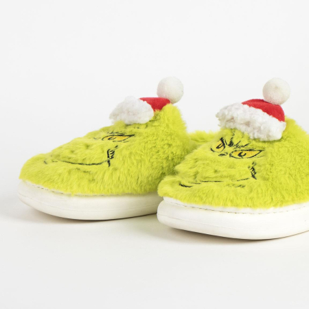 Papuci de casa pufosi Christmas Grinch [5]