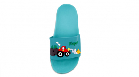 Papuci piscina sau plaja pentru copii Happy, turcoaz, EVA [2]