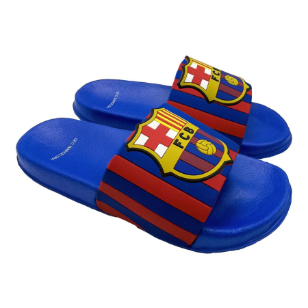 Papuci si slapi copii - Papuci plaja cauciuc design FCB Barcelona