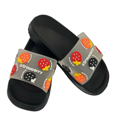 Papuci plaja Strawberry, negru [1]