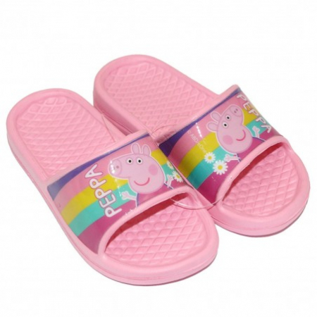 Imbracaminte si incaltaminte copii - Papuci plaja fete EVA Peppa Pig Curcubeu