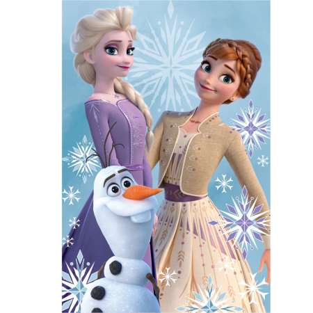 Home&Deco - Patura fleeceDisney Frozen Olaf and Sisters, 100x150 cm