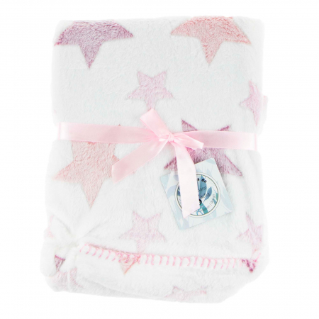 Home&Deco - Patura Pink Star cocolino 75x100 cm