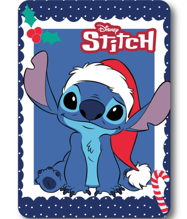 Paturi si cuverturi - Patura polar Disney Lilo&Stitch Holiday Christmas 100x140 cm