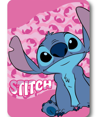 Paturi si cuverturi - Patura polar Disney Lilo&Stitch Pink Wave 100x140 cm
