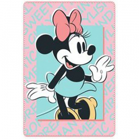 Home&Deco - Patura polar Minnie Mouse 100x150 cm, Pink