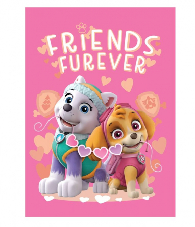Paturi si cuverturi - Patura polar Paw Patrol Friends Furever, 100x140 cm