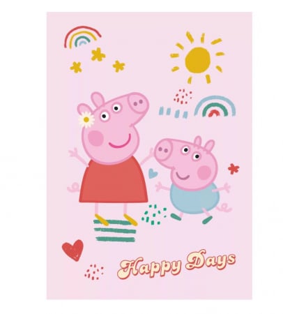 Home&Deco - Patura polar Peppa Pig Happy Days, 100x140 cm