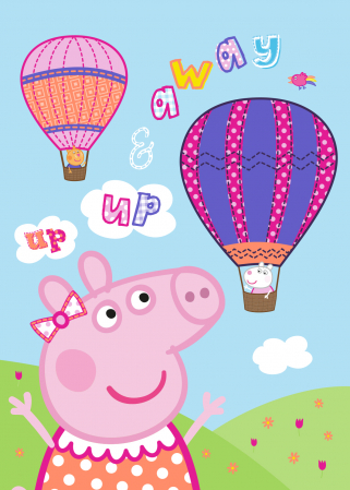 Home&Deco - Patura polar Peppa Pig Up&Away 100x140 cm