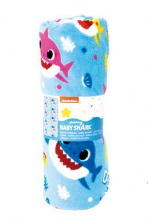 Patura pufoasa Baby Shark, 150x95 cm [1]