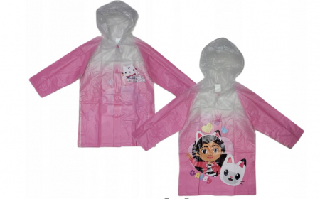 Imbracaminte si incaltaminte copii - Pelerina ploaie impermeabila pentru fete, cu gluga Gabby's Dollhouse