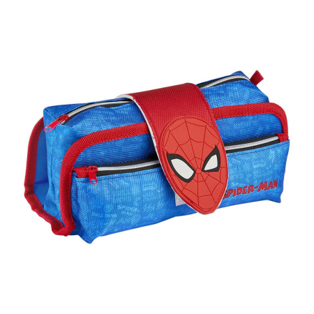 Rechizite si papetarie - Penar 3 compartimente neechipat Spiderman, 22x10x5 cm