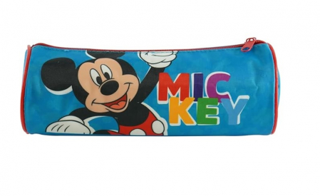 Totul pentru scoala - Penar cilindru 1 fermoar , neechipat Mickey Mouse Disney, 22x8x8 cm