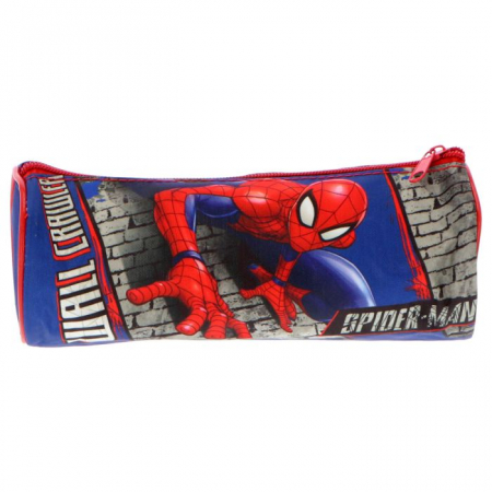 Rechizite si papetarie - Penar cilindru 1 fermoar , neechipat Spider-Man Wall Crawler, 22x8x8 cm