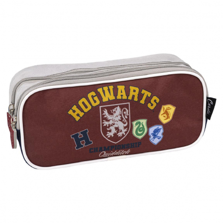 Rechizite si papetarie - Penar cu 2 compartimente Harry Potter Hogwarts, 22,5 x 8 x 10 cm