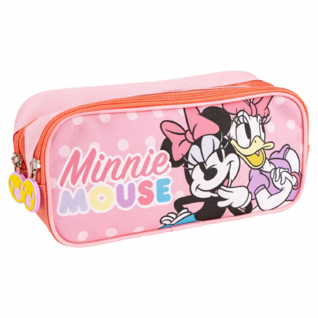 Totul pentru scoala - Penar cu 2 compartimente Minnie Mouse, 22,5 x 8 x 10 cm
