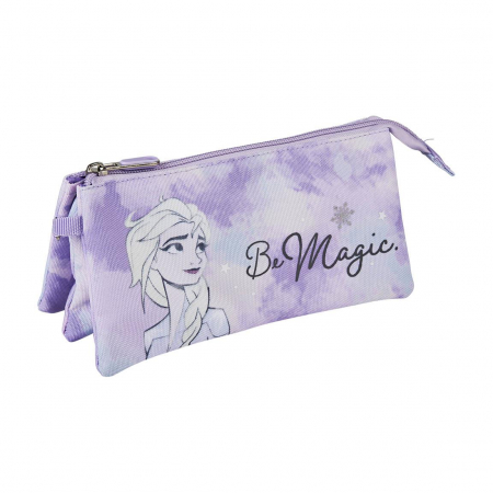 Rechizite si papetarie - Penar cu 3 compartimente Frozen 2 Elsa, 22,5 x 2 x 11.5 cm