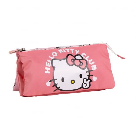 Totul pentru scoala - Penar cu 3 compartimente neechipat Hello Kitty 22.5x2x11.5 cm