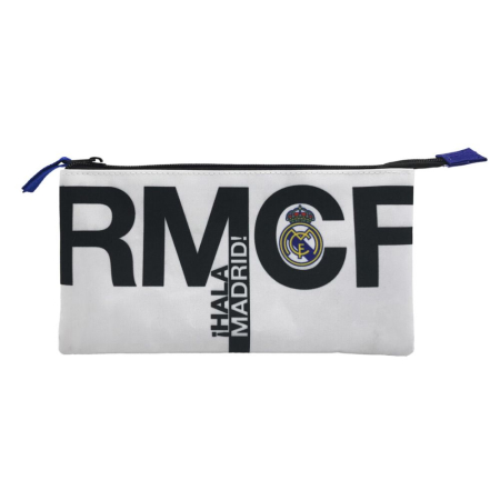 Rechizite si papetarie - Penar cu 3 compartimente neechipat Real Madrid 23x3x12 cm