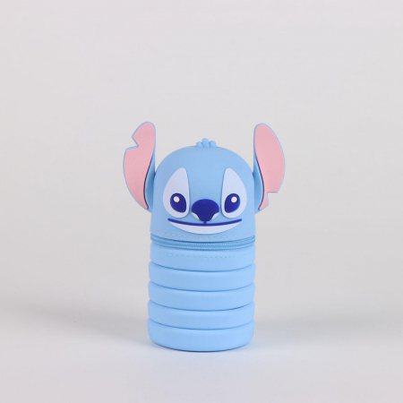 Rechizite si papetarie - Penar din silicon cu 1 compartiment, neechipat Lilo & Stitch