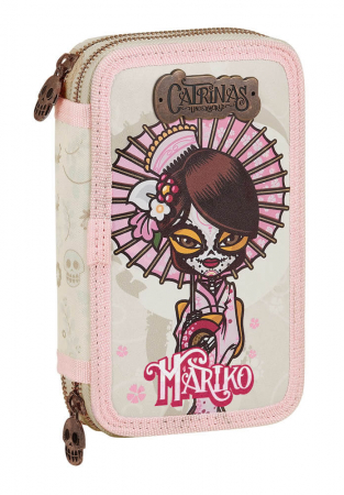 Rechizite si papetarie - Penar dublu echipat Catrina Marikos 28 piese
