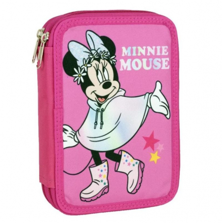 Totul pentru scoala - Penar Echipat Minnie Mouse Star, 27 piese, 18x15x4 cm
