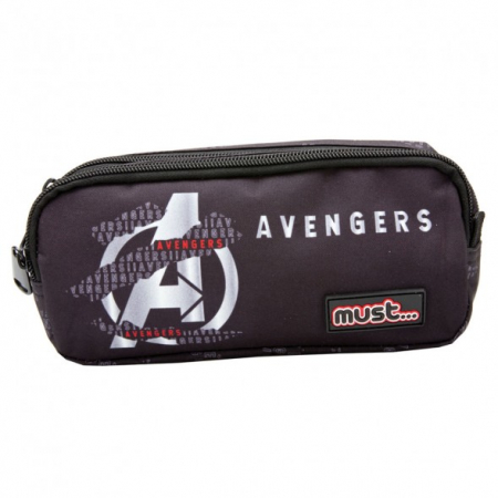 Rechizite si papetarie - Penar dublu neechipat Avengers, 23.5x10.5x6 cm