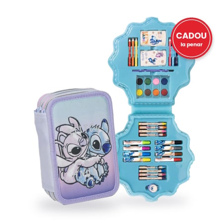 Penare - Penar echipat Lilo & Stitch cu 43 de piese Giotto