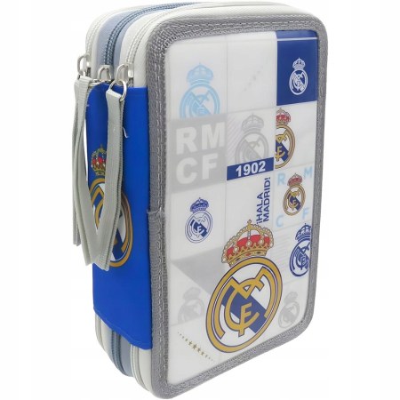 Totul pentru scoala - Penar echipat cu 39 piese, 3 compartimente Real Madrid