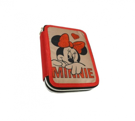Totul pentru scoala - Penar Echipat Minnie Mouse Vintage, 18x15x4 cm