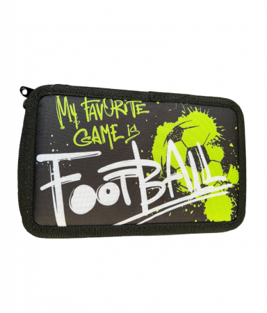 Totul pentru scoala - Penar ehipat Football Game , 3 compartimente, 19x12x6 cm, 32 piese