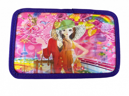 Rechizite si papetarie - Penar ehipat Raibow Love, holograma 3D , 3 compartimente, 19x12x6 cm, 32 piese