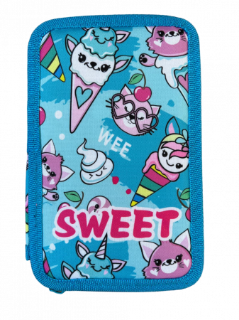 Penar ehipat Sweet Ice cream, 3 compartimente, 19x12x6 cm, 32 piese [1]
