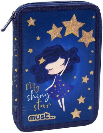 Totul pentru scoala - Penar ehipat My Shiny Star, 2 compartimente, 26 piese