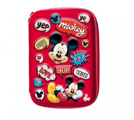 Totul pentru scoala - Penar Eva 3D Mickey Mouse Disney 23x17x4 cm