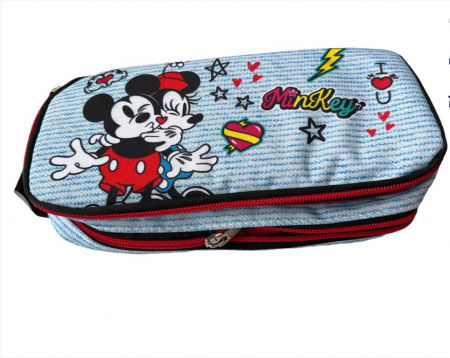 Rechizite si papetarie - Penar neechipat dublu MinKey 23x6x11 cm