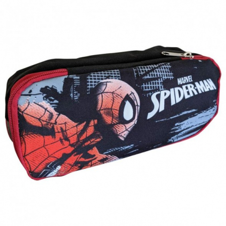 Rechizite si papetarie - Penar neechipat dublu Spiderman 23.5x6x10.5 cm