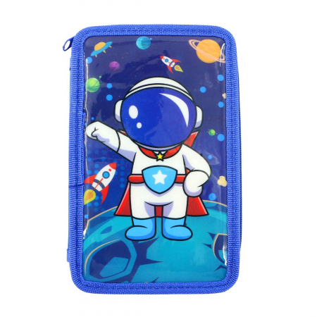 Rechizite si papetarie - Penar triplu echipat 33 piese Cosmonaut