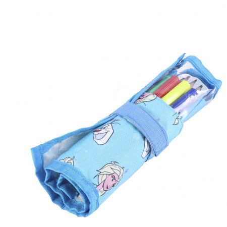 Rechizite si papetarie - Penar echipat tip rulou, 22 piese Frozen Disney