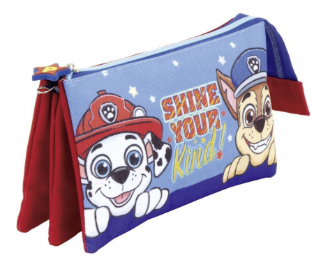 Totul pentru scoala - Penar triplu neechipat Paw Patrol, 21x6x8 cm