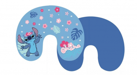 Home&Deco - Perna de gat pentru calatorii Lilo & Stitch Ohana, 35x30 cm