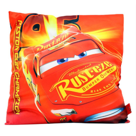 Home&Deco - Perna Cars Rusteze cu 2 fete 40x40 cm Rosu