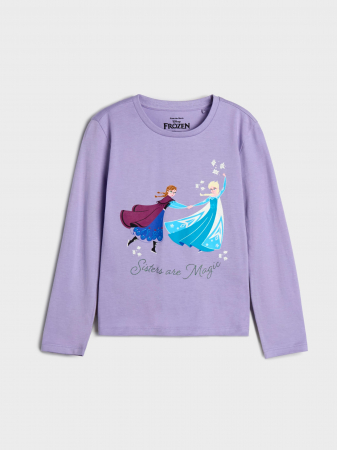 Pijama 2 piese cu maneca lunga din bumbac, Frozen Magic [2]